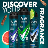 Sure men's antiperspirant deodorant spray Quantum Dry 150ml (British brand)