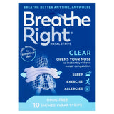 Breathe Right Clear Nasal Strips Snore Relief 10 per pack