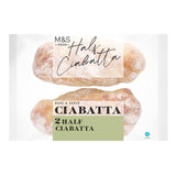 M&S 2 Half Ciabatta Slices British Bread 230g