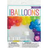 Unique Party Rainbow Latex Balloon Arch Kit 40 pieces
