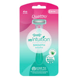 Wilkinson Sword myIntuition Smooth Sensitive Quattro Disposable Razors 3 per pack