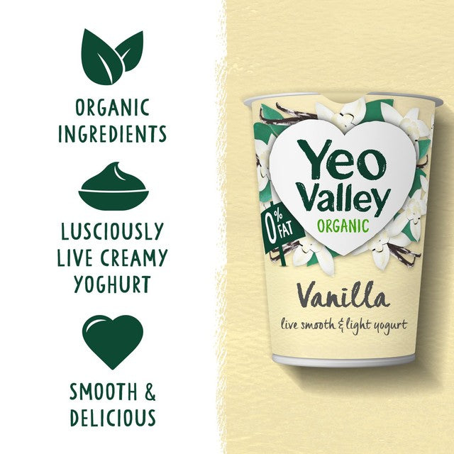 Yeo Valley vanilla yoghurt 450g (British brand)