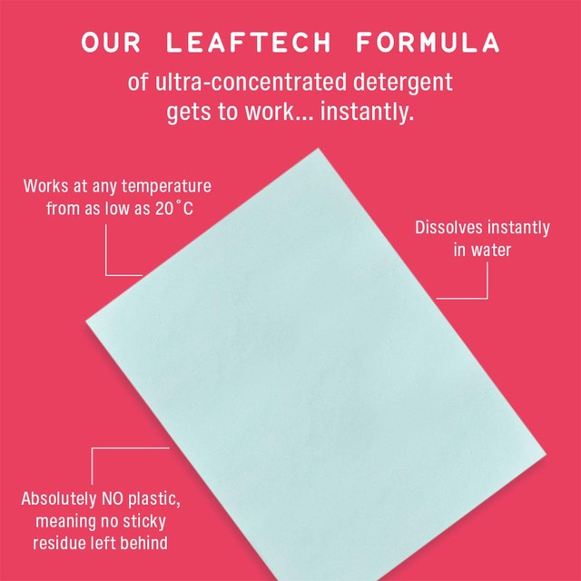 Wash with Leaf non bio laundry sheets 25 pack (British brand)