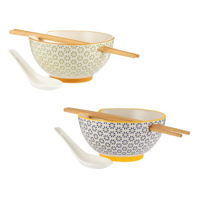 Rayware Typhoon World Foods Rice and Soup Bowl Set with Chopsticks and Spoons 2 x 240ml