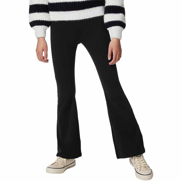 M&S Girls Cotton Flared Leggings Black 11-12 Years, imported from the UK