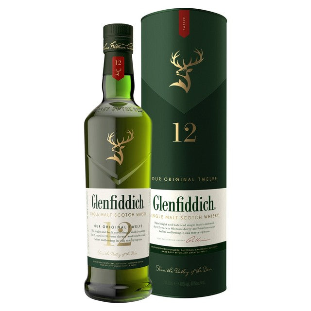 Glenfiddich single malt Scotch whisky 12 Year Old 70cl, UK version