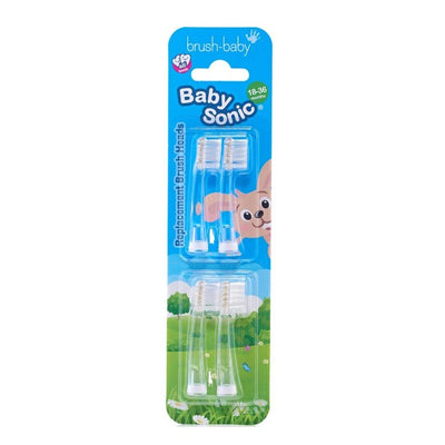 Brush-Baby BabySonic Replacement Toothbrush Heads 18-36 Months 4 Pack