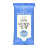 Biodegradable Antibacterial Bathroom Surface Wipes with Coastal Eucalyptus and Sage 30 Pack