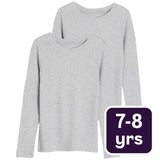 M&S Unisex Heatgen Thermal Top Grey Marl Kids' Thermal Top 7-8 Years