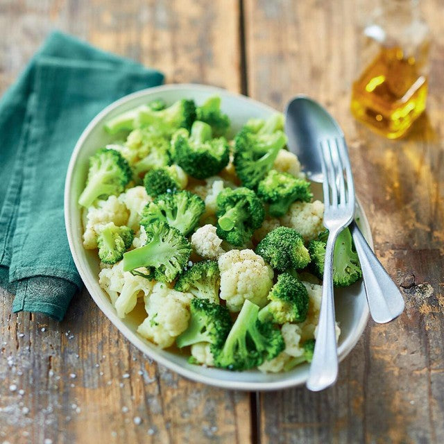 Picard frozen organic broccoli and cauliflower florets 600g, imported from the UK