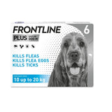 Frontline Plus Flea & Tick Treatment for Medium Dogs 10-20kg - 6 Pipette Pack
