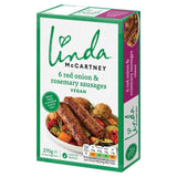 Linda McCartney vegetarian sausages with red onion and rosemary 270g, UK version