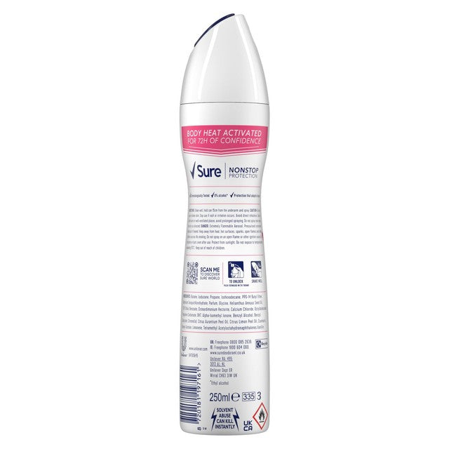 Sure Anti-Perspirant Deodorant Spray Bright Bouquet 250ml (British brand)