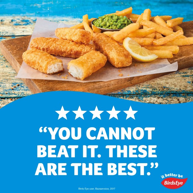 Birds Eye crispy battered fish fingers 224g - British product