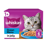 Whiskas 1+ Adult Wet Cat Food Ocean Menu in Jelly 6 x 400g