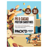 Pack'd Peanut Butter & Chocolate Protein Smoothie Kits 3 x 146g, imported from the UK