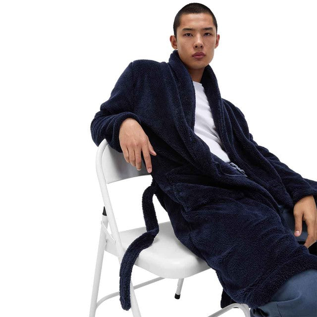 M&S Men's Dressing Gown Navy XXL, imported from the UK