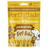 Forthglade Rewards Banana & Honey Natural Grain-Free Soft Bite Dog Treats 90g