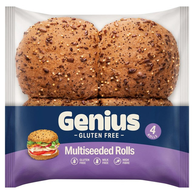 Genius Gluten Free Triple Seeded Rolls, UK version