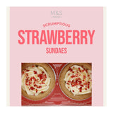 M&S strawberry cream sundaes 4 x 47g, imported from the UK