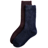 M&S Cosy Ribbed Ankle Socks Navy Mix One Size, imported from the UK