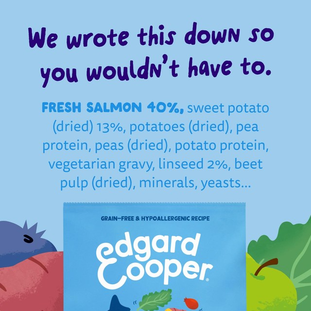 Edgard & Cooper salmon dry dog food 1kg - British product