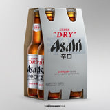 Asahi Super Dry beer 4 x 330ml bottles - British product