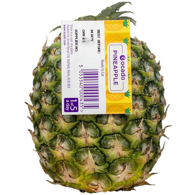 Ocado Ripe & Ready Crownless Pineapple 950g, imported from the UK