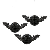 Unique Party Halloween bat honeycomb hanging decoration 35cm, UK version