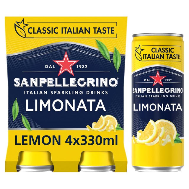 San Pellegrino Classic Taste Lemon sparkling drink 4 x 330ml (British brand)