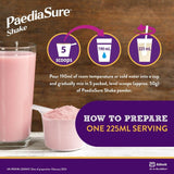 PaediaSure Shake Strawberry nutritional supplement powder 400g, imported from the UK