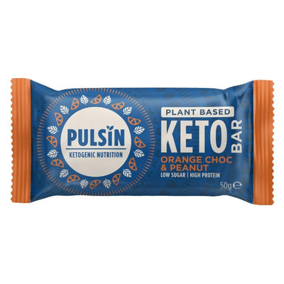 Pulsin Orange Chocolate & Peanut Vegan Keto Protein Bar 50g