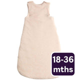 M&S Unisex Pure Cotton Ribbed Baby Sleeping Bag 18-36 Months Oatmeal