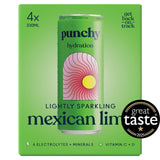 Punchy Mexican Lime sparkling hydration drink 4 x 330ml, imported from the UK