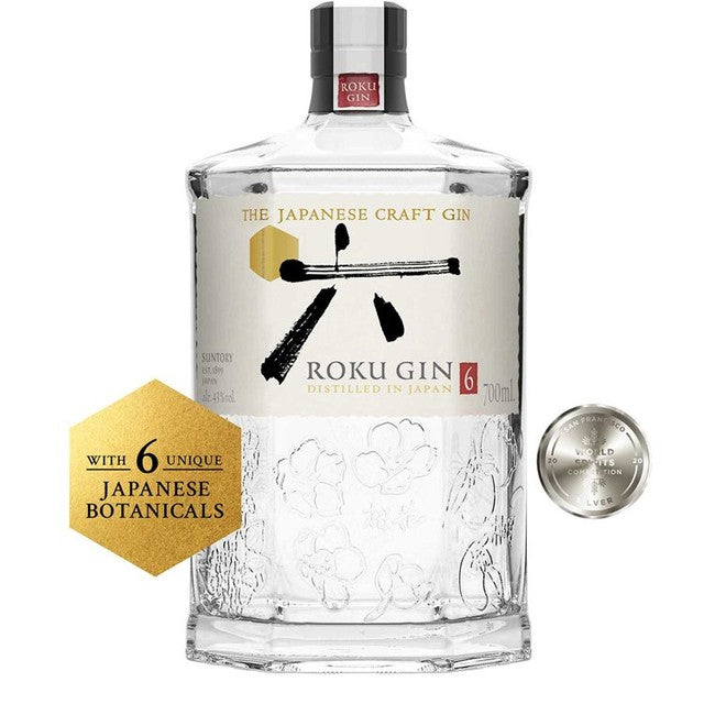 Roku Gin Japanese Craft 70cl, imported from the UK