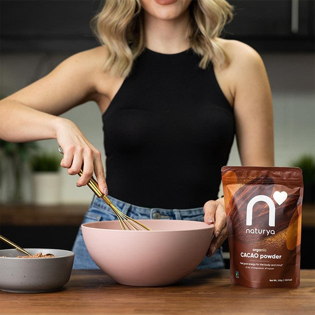 Naturya Organic Fair Trade Cacao Powder 250g, imported from the UK