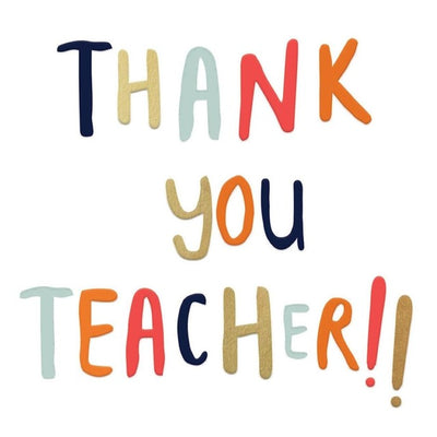 Caroline Gardner Thank You Teacher Greeting Card