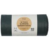 M&S Thick & Strong Tie Handle Garden Sacks 90L 10 Pack