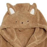 M&S cotton towelling hooded robe camel 18-36 months, imported from the UK