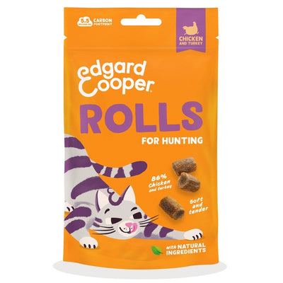 Edgard & Cooper Natural Cat Treat Soft Rolls with Chicken and Turkey 45g