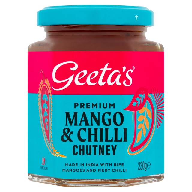 Geeta's mango and chilli chutney 230g, UK version