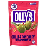 Olly's Olives Chilli & Rosemary Pitted Green Olives 50g