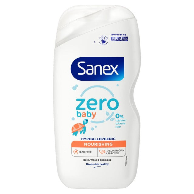 Sanex Zero% Nourishing Baby Bath Foam & Shampoo 450ml (British brand)