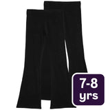 M&S Girls Cotton Flared Leggings 7-8 Years Black
