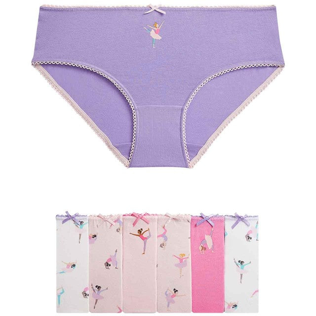 M&S girls ballerina knickers 8-9 years 7 pack, imported from the UK