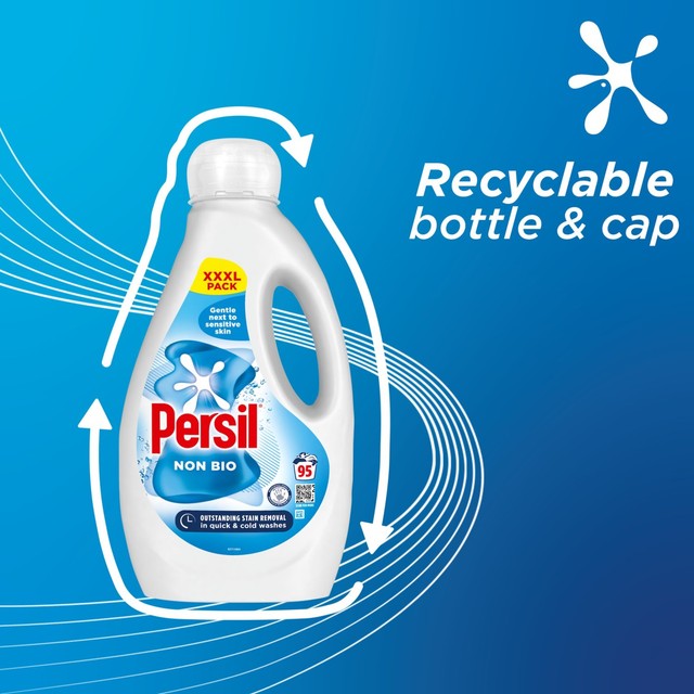 Persil non bio liquid laundry detergent 2600ml bottle, imported from the UK