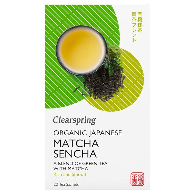 Clearspring matcha sencha green tea bags 20 pack - British product