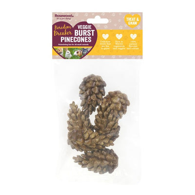 Rosewood Friandises Cônes de Pin Veggie Burst pour Petits Animaux 6 paquets