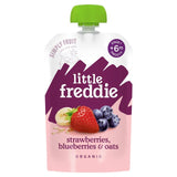 Little Freddie Organic Strawberry, Blueberry & Oats Baby Food Pouch for 6+ Months 100g