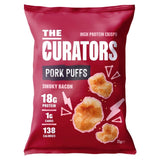 The Curators Smoky Bacon Pork Puffs 25g - British product